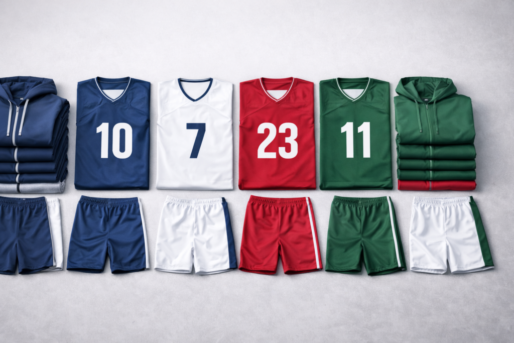 Custom sportswear supply for teams and bulk orders