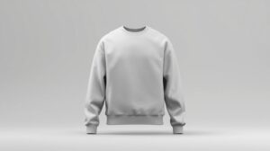 Plain grey crewneck sweatshirt mockup for bulk supply and custom branding