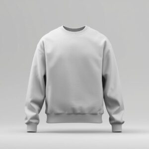 Plain grey crewneck sweatshirt mockup for bulk supply and custom branding